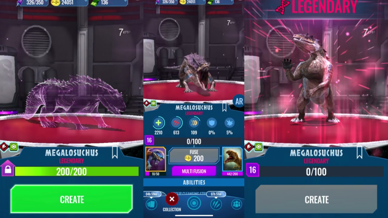 LET'S CREATE MEGALOSUCHUS LEGENDARY - MEGALOSUCHUS UNLOCKED - JURASSIC WORLD ALIVE