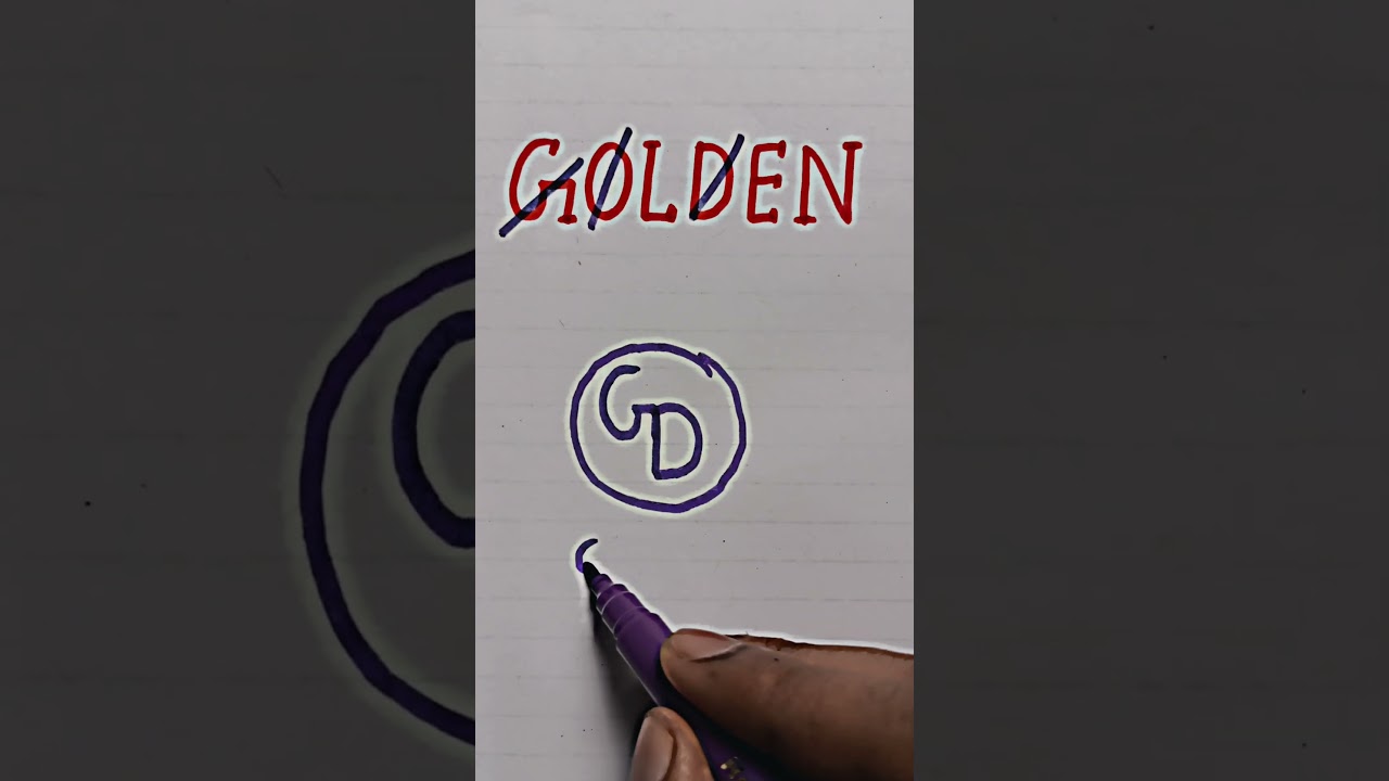 Golden Name Logo Design 