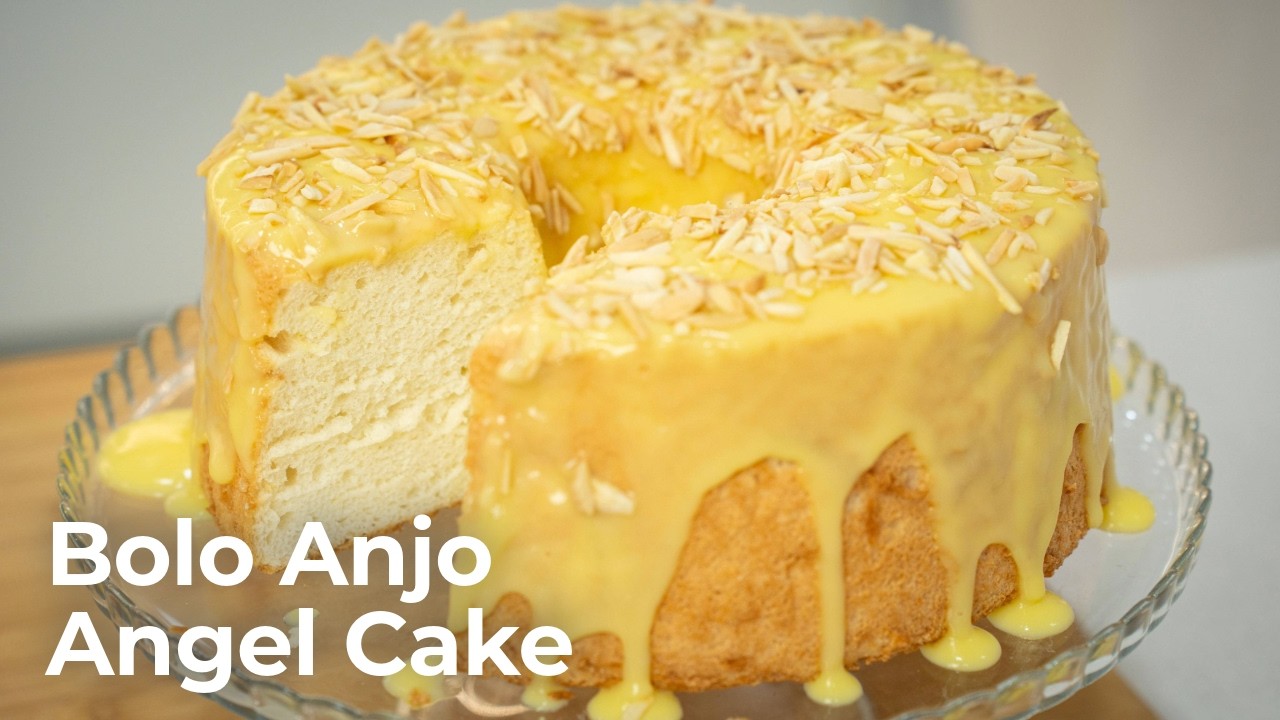 O Angel Cake mais fofo que já fiz (sem cremor tártaro!)