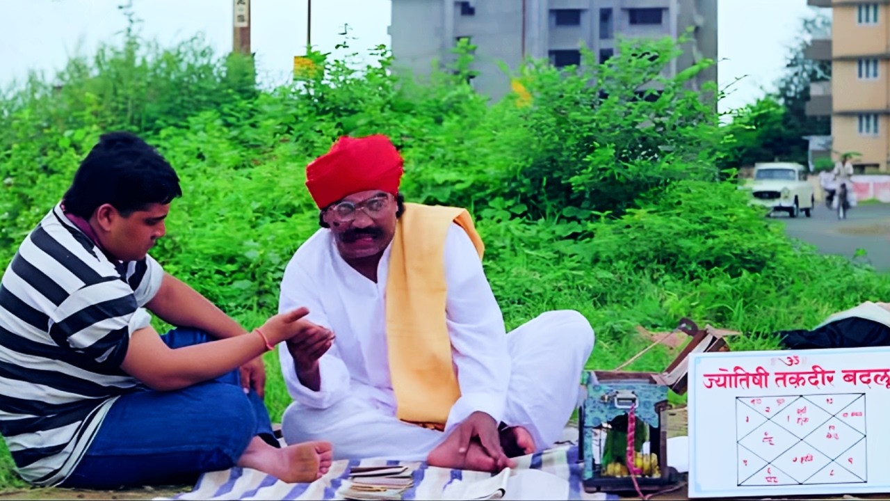 Johnny Lever बने 'हाथ देखने वाले' ज्योतिषी 🤣 | Govinda |  Gambler Movie Best Comedy Scene