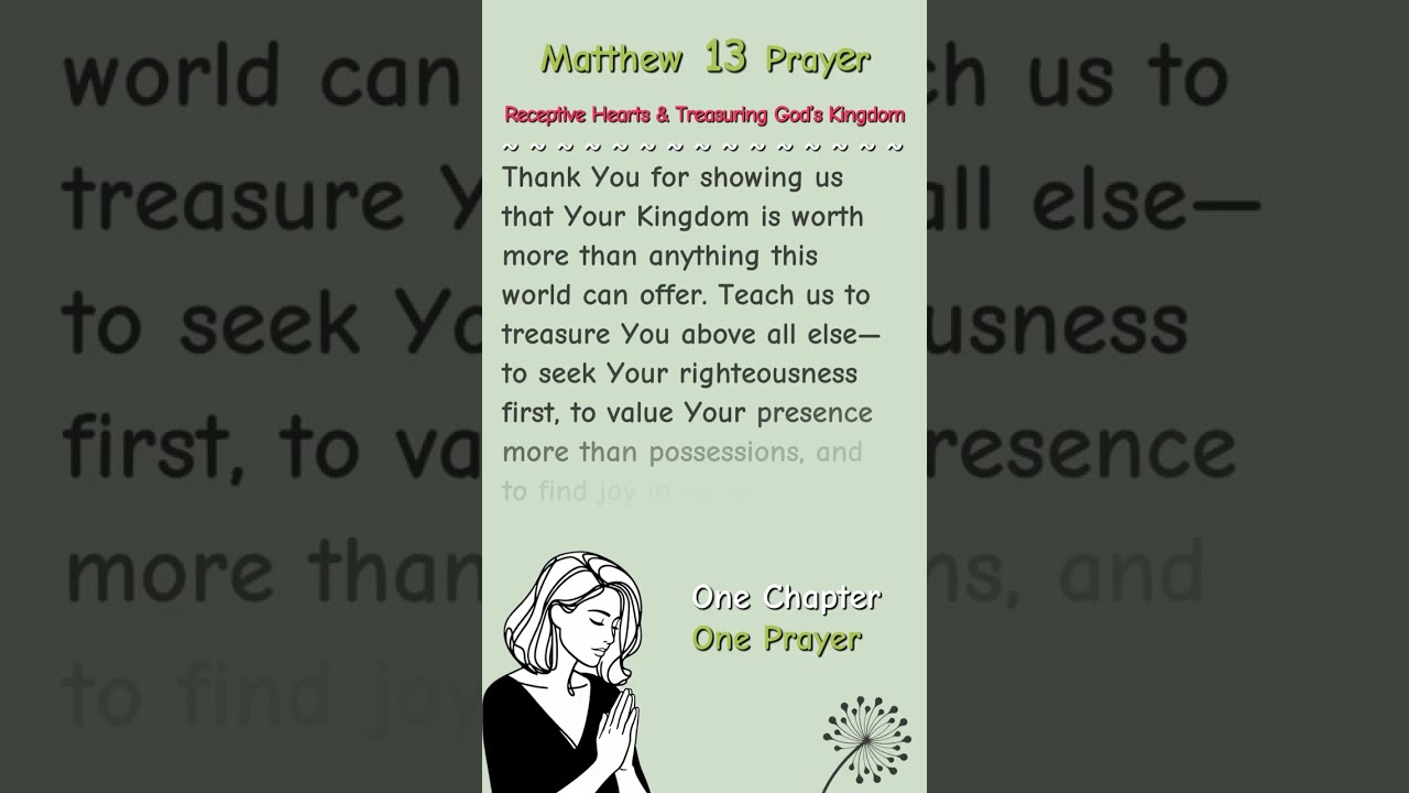 Daily Prayer 🙏 | Matthew13 