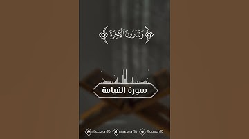 سورة القيامة - بتلاوة نجدية - القارئ طارق الفهيقي