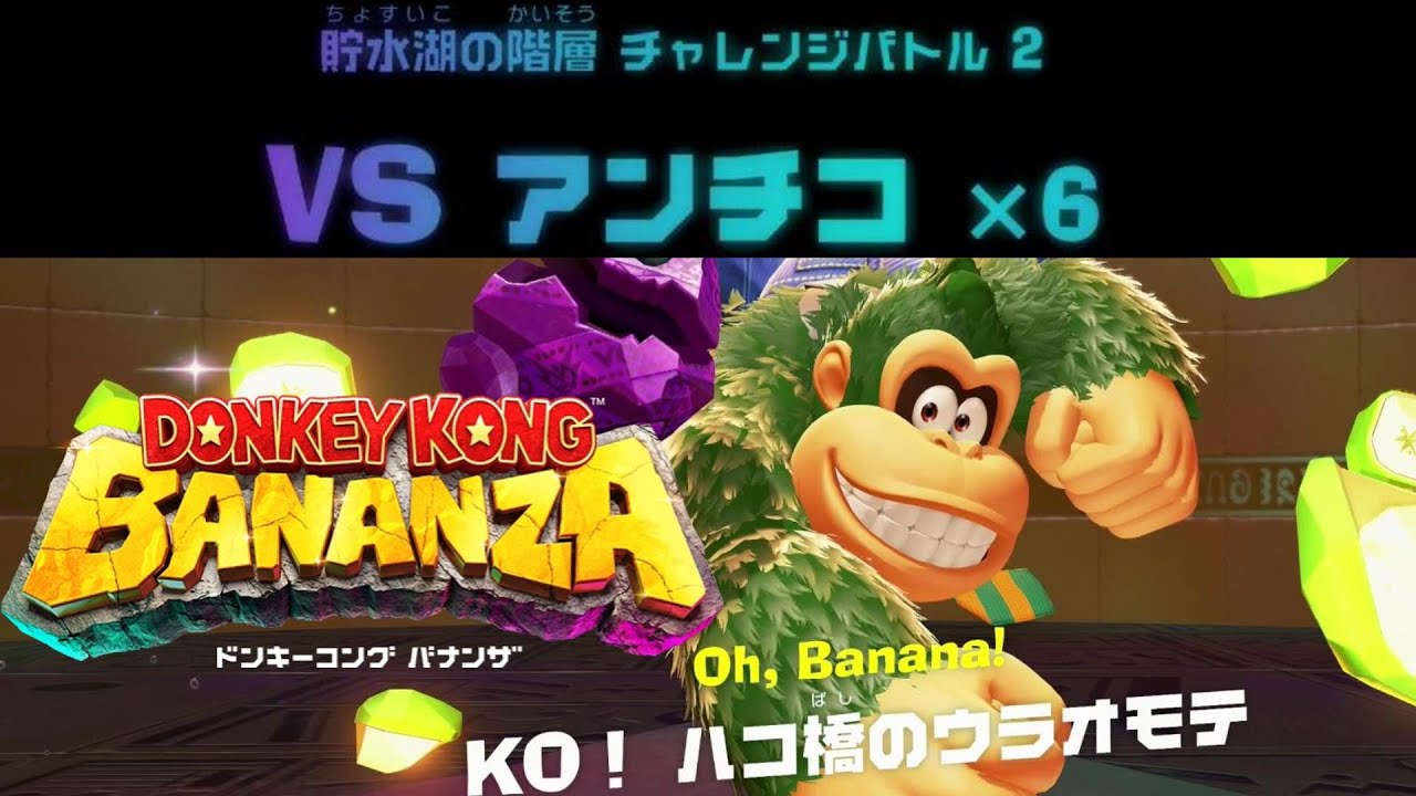 DKバナンザ】チャレンジバトル2『KO！ハコ橋のウラオモテ』貯水湖の