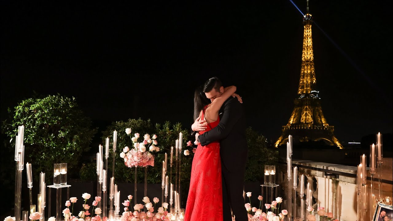 Paris Balcony Proposal Eiffel Tower