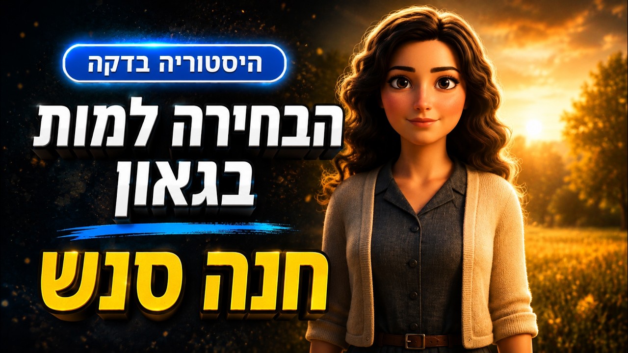 בחרה למות בגאון| הסיפור המלא של חנה סנש