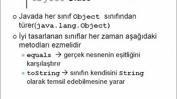 JavaOO Ders15: Sınıflar ve Nesneler (9/11) (Ortogon)
