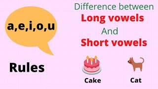 Difference between short and long vowels | short vowels and long vowels for beginners