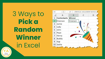 Hoe u een willekeurige winnaar kiest in Excel - Tutorial