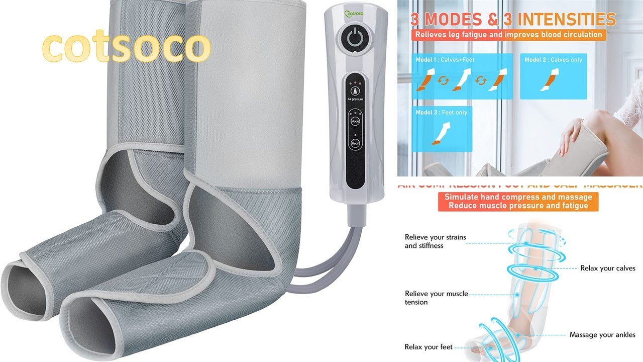 Masajeador de Pies y Piernas con calor, 3 modos y 3 intensidades, COTSOCO M864