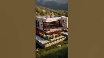 Floating House Design Idea with milk, white and red Bricks 9 #architecture #home #shorts