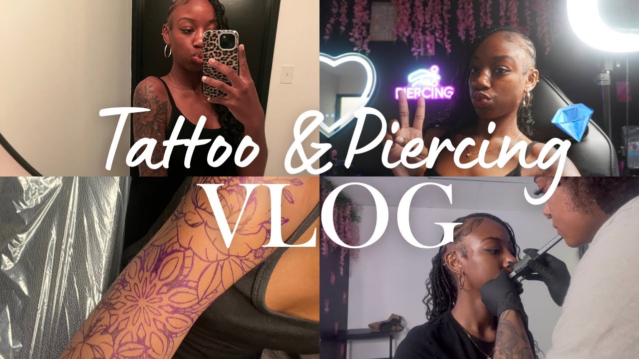 Getting a new tattoo & piercing! 💎| VLOG |
