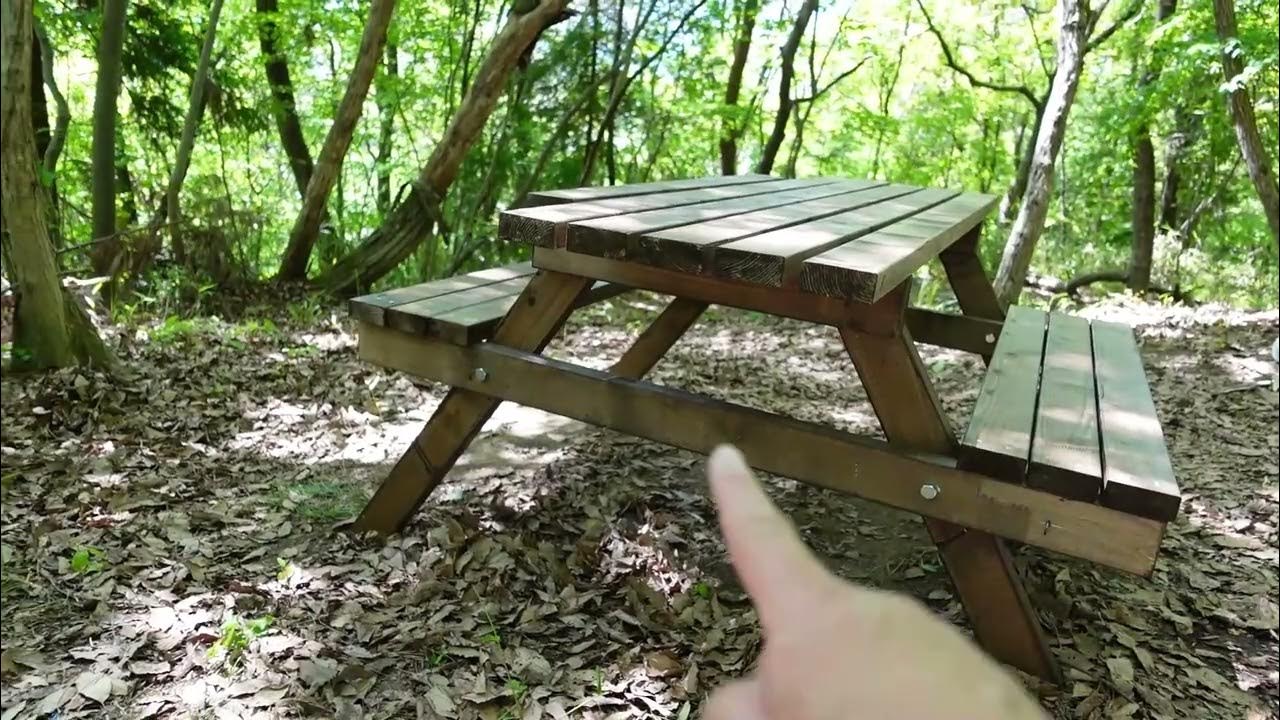 ピクニックテーブル DIY マイキャンプ場を作る【Vol.9】使った電動工具は電動ドリルのみ! YouTube