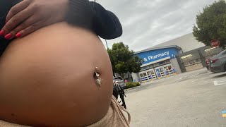 Big Belly Feedee STUFFED in Public!!🤰🏽👀