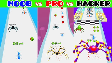 🕷 Insect Evolution #challenge — NOOB vs PRO vs HACKER (Game #9)