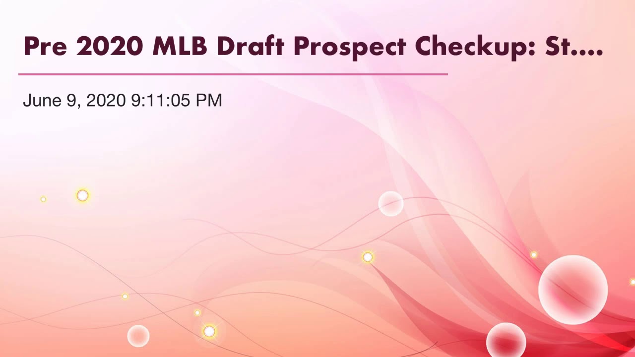 Pre 2020 MLB Draft Prospect Checkup: St. Louis Cardinals - YouTube