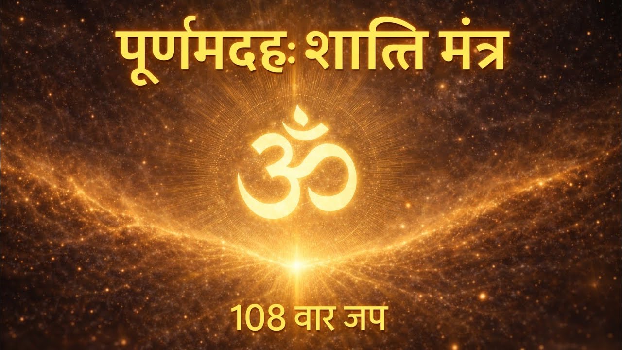 पूर्णमदः शान्ति मंत्र | Purnamadh Mantra | 108 बार जप | Deep Meditation