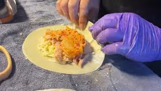 Juicy &amp; Crispy ! Spicy Pork &amp; Chicken Gyoza - Taiwanese Street Food