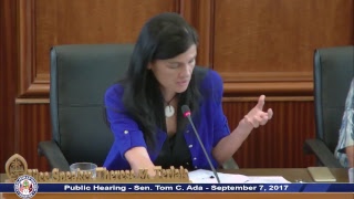 Public Hearing - Tom C. Ada - September 7, 2017