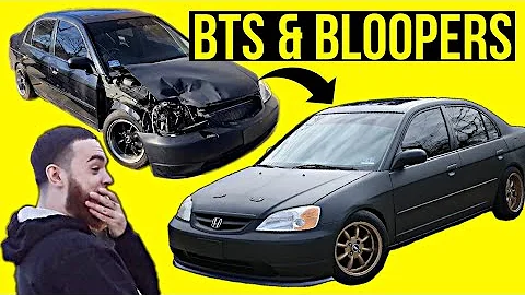Transforming Subscribers Wrecked Car - BTS & Bloopers