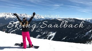 Skiing from Leogang to Saalbach