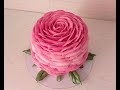 3D торт РОЗА украшение БЗК ОДНОЙ НАСАДКОЙ! Подробный МК ! 3D ROSE TORTE mit nur einer Spritztülle !