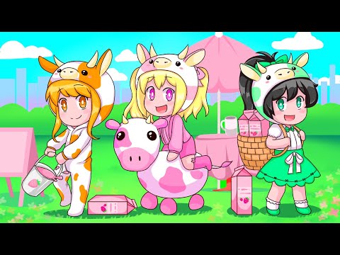 Three Baby Witches Help Strawberry Cow In Adopt Me Roblox Roleplay Youtube - strawberry cow roblox avatar girl