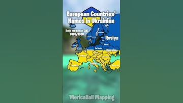 European Countries’ Names in Ukrainian #geographythroughmaps #mapping #map #europe #mapper
