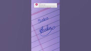 Saba - Name Printed Writing।। Beautiful Simple Cursive Writing 😀🍃😀