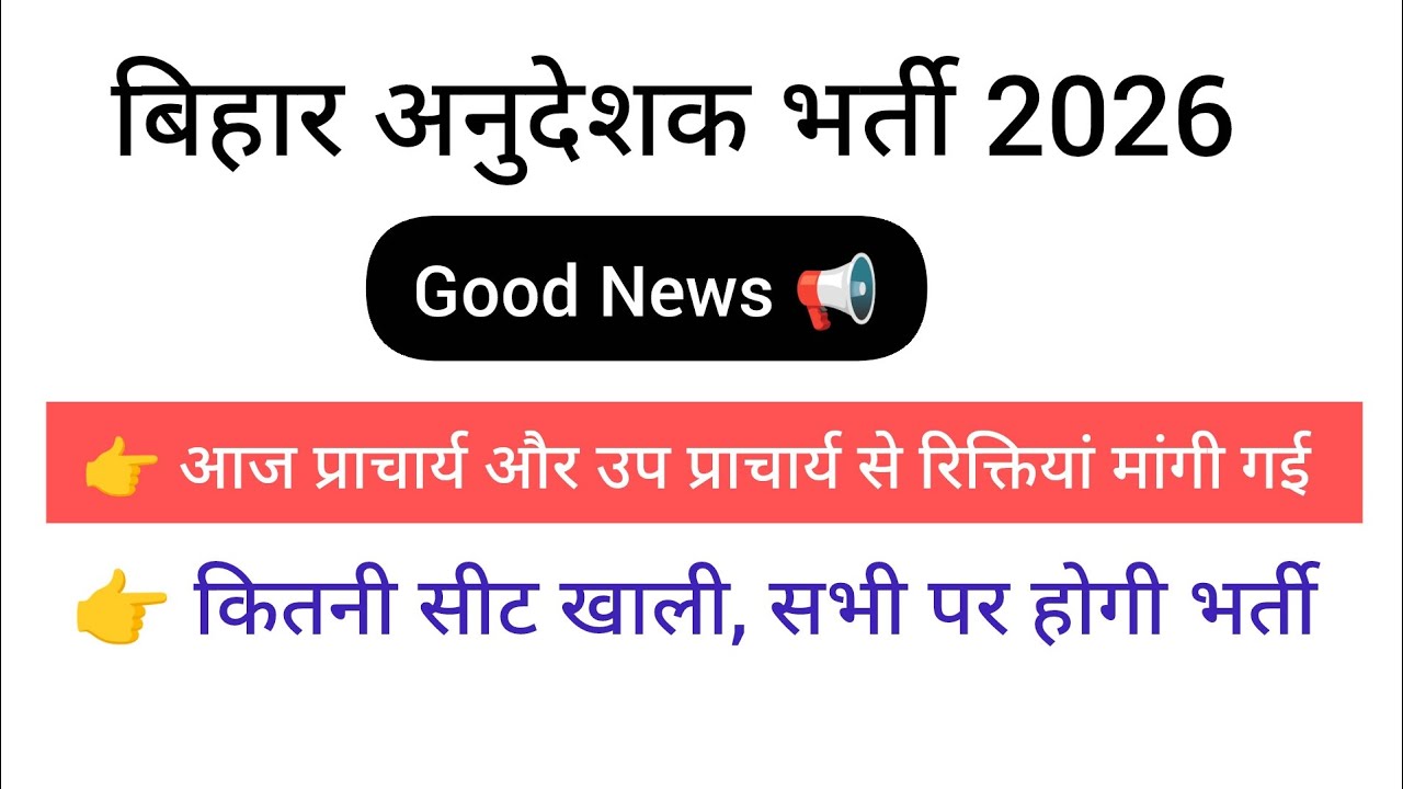 बिहार अनुदेशक भर्ती 2026 // bihar ITI instructor latest news 
