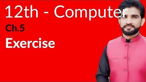 ICS Computer Part 2- Ch 5 - Introduction to Microsoft Access Exercise - Inter Part 2 Computer