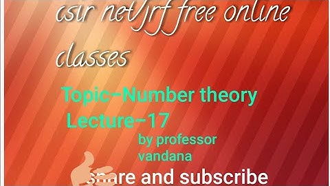 solved problem of csir net june 2016||Number theory