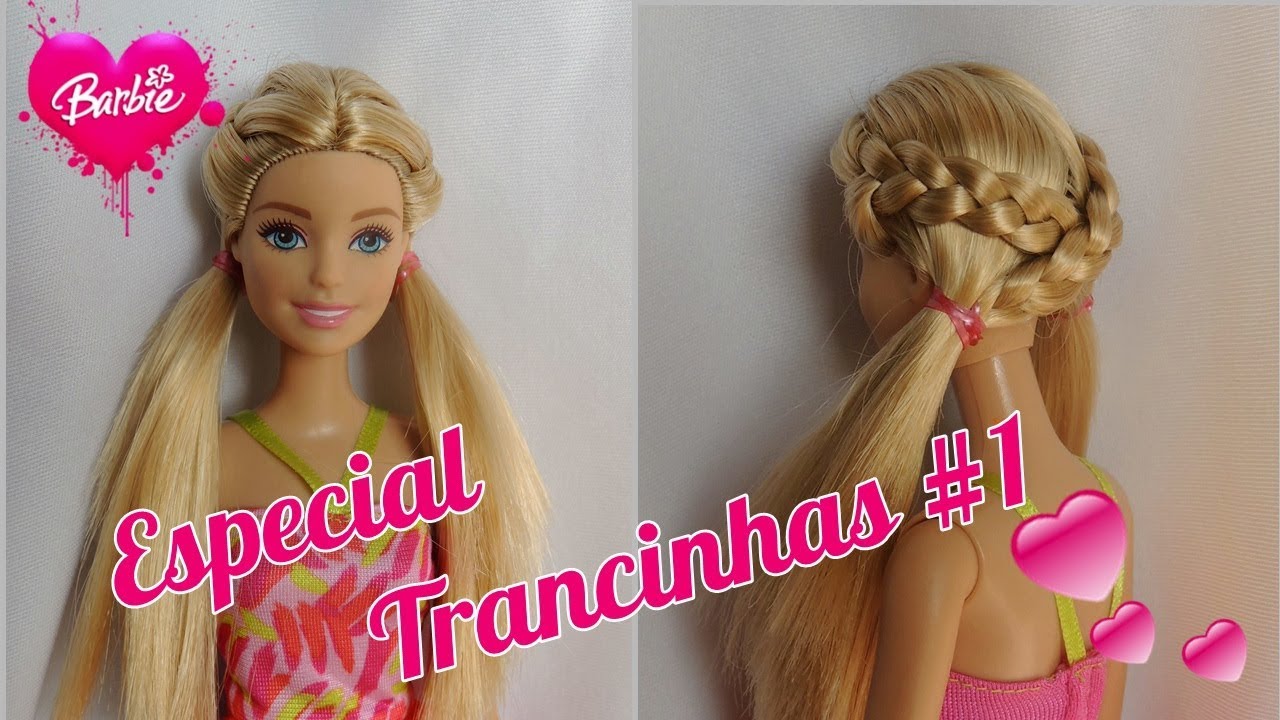 ❤Penteado Fácil com Tranças Penteados para Barbie 