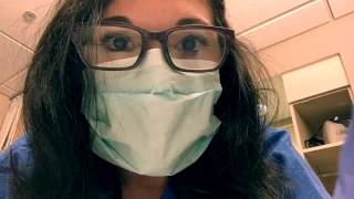 ASMR HOSPITAL face touching light Ointment Lotion soft spoken role play nurse gloves mask