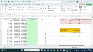 Calculating the Value at Risk VaR and Expected Shortfall ES in Excel (Historical data and Simulation