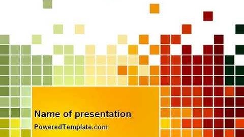 Pixel Mosaic PowerPoint Template by PoweredTemplate.com