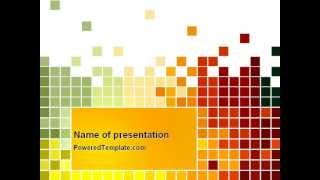 Pixel Mosaic PowerPoint Template by PoweredTemplate.com