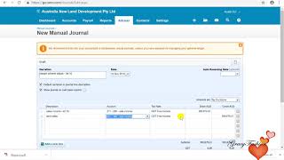how to make journals in XERO accounting software