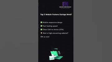 🚀 Top 3 Website Features Every Startup Needs! #WebDesign | #webdevelopmentservice  | #brandbuilding