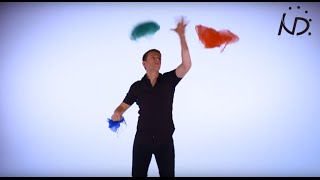 Tutorial How to get started at Juggling, Three Scarves