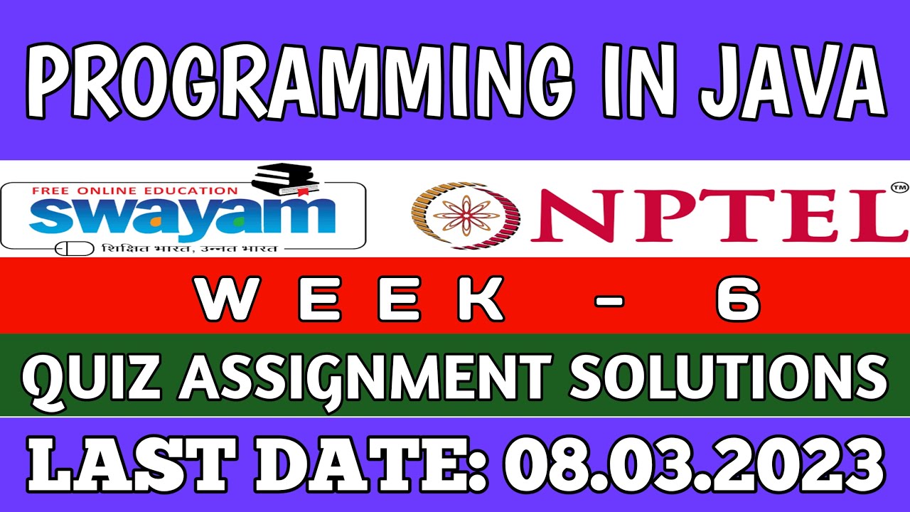 nptel week 6 java assignment answers