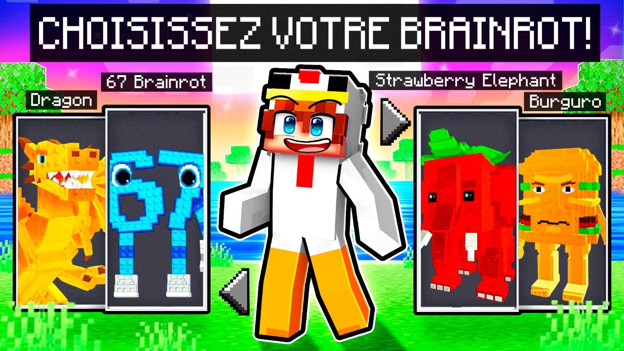 Je me TRANSFORME en le BRAINROT Que je veux sur Minecraft !