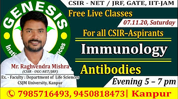 Antibodies Lecture - 1 : Immunology for all CSIR - Aspirants