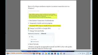 Fix Origin installation requires an internet connection error on Windows 11/10