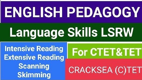Language skills||English Pedagogy||CTET Paper1& Paper2