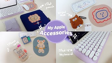 (ENG CC) 귀여운 애플 악세사리들 소개합니다. /아이패드 악세사리/아이폰, 에어팟 케이스, 엑토 키보드,아이패드 파우치, 책상 꾸미기