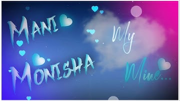 #MANI_LOVE_MONISHA | Name status video | U R NAME__? | #Karthick