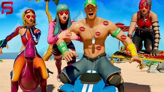 John Cena PLAYS KISS CHASING with GIRLS IN LOVE... Fortnite