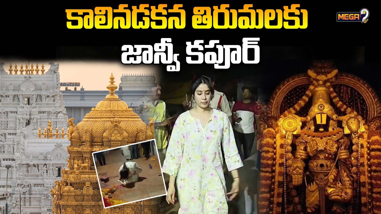 కాలినడకన తిరుమలకు హీరోయిన్ జాన్వీ కపూర్ | Actress Jahnvi Kapoor Visits Tirumala Temple | Mega9tv