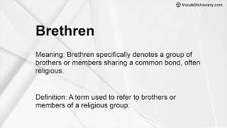Brethren Meaning