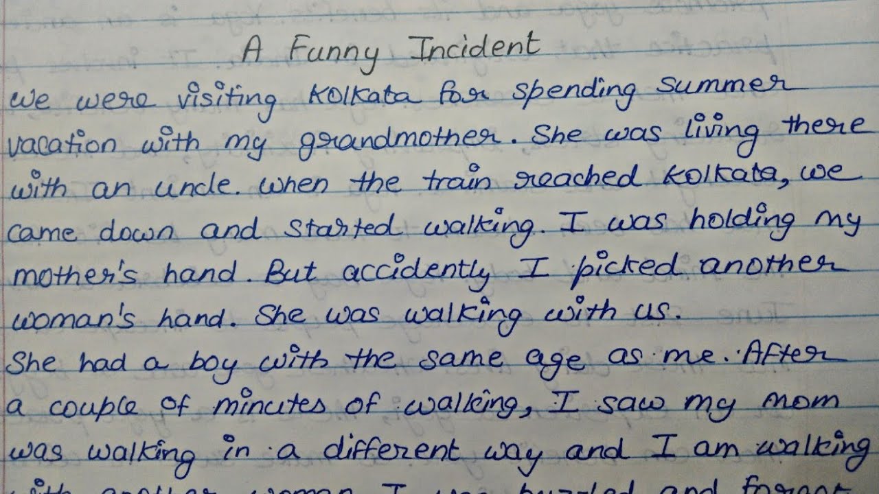 essay on funny incident in my life